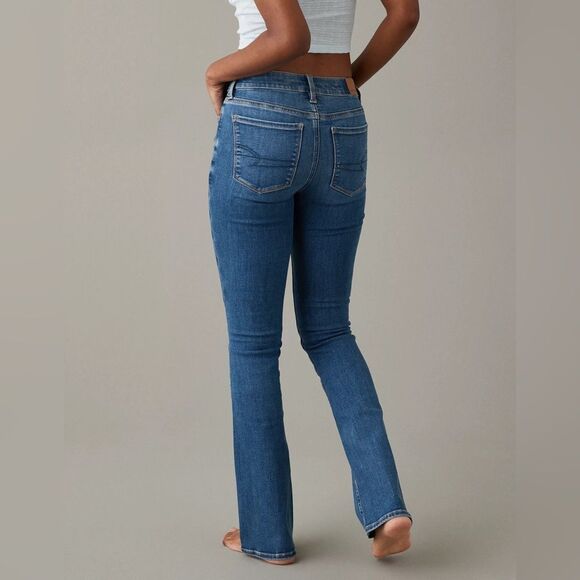 American Eagle Next Level High-Waisted Skinny Kick Jeans Blue Size 2 - Picture 3 of 16